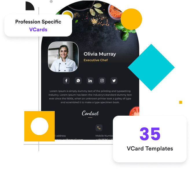 Digital vCard Illustration